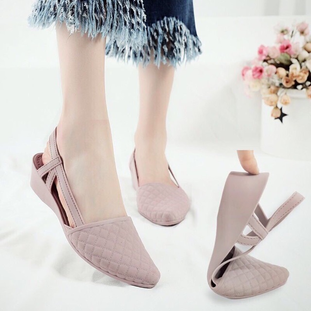 BB183 Sandal cao su mềm phong cách Hàn Quốc đi mưa được Quảng Châu đẹp