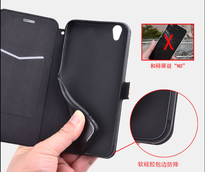 Bao Da OPPO A37 Vỏ Ốp Lưng Ví Tiền Vân gỗ Flip Case Oppoa37 Casing Wood Grain Thin Wallet Soft Casing Cover Cases Silicone Stand Holder Card Bảo Vệ