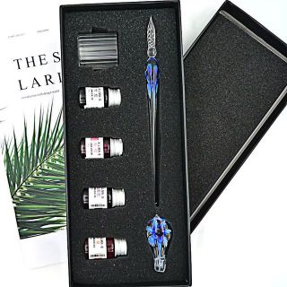 Bút Pha Lê luyện viết chữ đẹp, chữ Hán, chữ Trung Quốc, tiếng Anh, Nhật, Hàn - tặng 4 lọ mực cao cấp