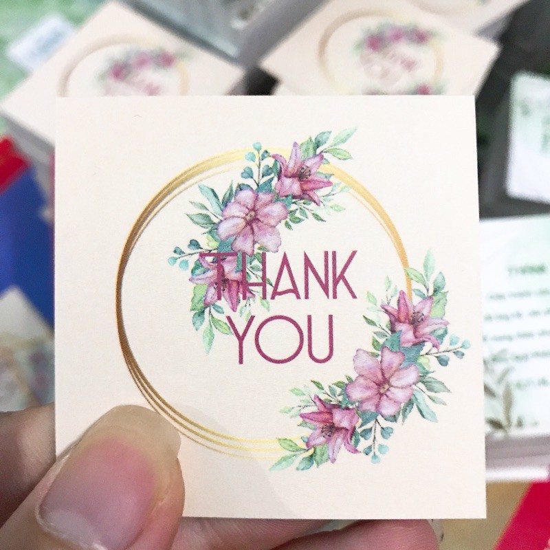 Thiệp cảm ơn, card thank you 100 cái