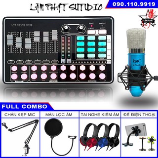 (MỚI) Trọn bộ Soundcard H9 và mic ISK AT100 (Hoa Vinh hát) có autotune và bluetooth => HÀNG CHÍNH HÃNG CÓ MÃ VẠCH