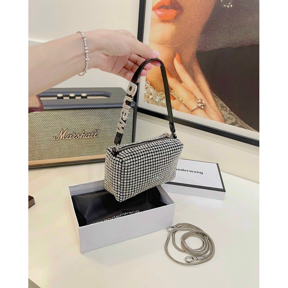 Túi Đính Đá Cho Nữ,Giỏ Đính Hạt Túi Xách Thời Trang Nữ Lấp Lánh Full Box _MS01 BeBushoes