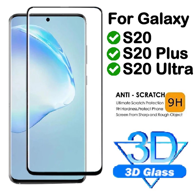 Kính Cường Lực Cong 3D Bảo Vệ Toàn Diện Cho Samsung Galaxy Note 20 Ultra S20 Note 10+ S10+ Note8 Note8 S9 plus