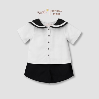 Bộ Quần Áo Thuỷ Thủ Cho Bé Mặc Đi Học, Đi Chơi, Du Lịch Cổ Thủy Thủ, Chất Liệu Linen Cao Cấp - HAREM SET - SEL002