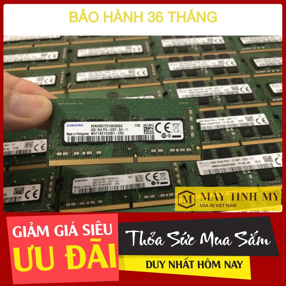 Ram Laptop 4GB DDR4 Hynix Samsung Kingston Bus 2133MHz PC4-17000 1.2V Sodimm Dùng Cho MacBook Máy Tính Xách Tay giá tốt