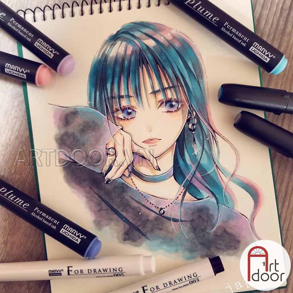 [ARTDOOR] Bút Marker MARVY đầu brush mềm cây lẻ (số 700~778)