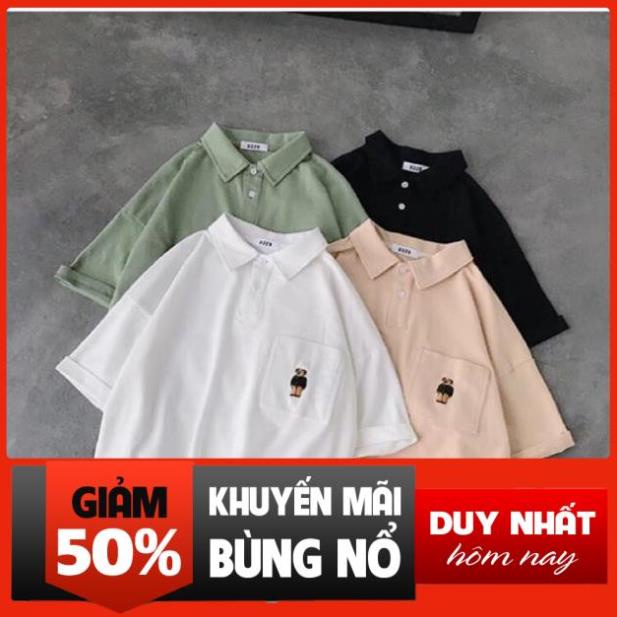 SALE Áo Thun Có Cổ 🌟 FORM RỘNG 🌟 Áo Phông Nữ in chữ, sắc nét, màu bền, vải mát, chất mịcó cổ tay lỡ TTA984 ྇ ་
