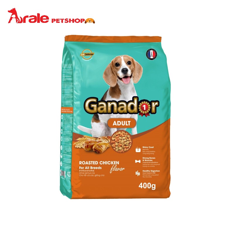 [Bịch 400g] Thức ăn chó Ganador chó trưởng thành vị thịt gà nướng 400g