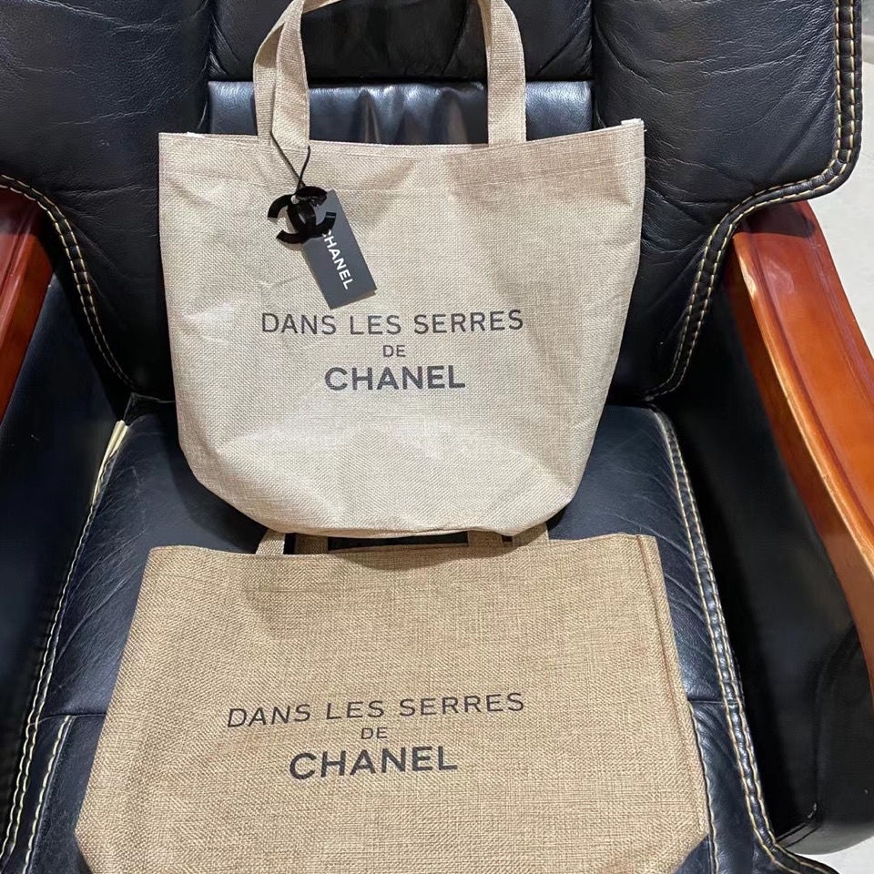 Chanel Túi Xách Đeo Vai Vải Lanh Cỡ Lớn Chống Thấm Nước Thời Trang Đi Biển