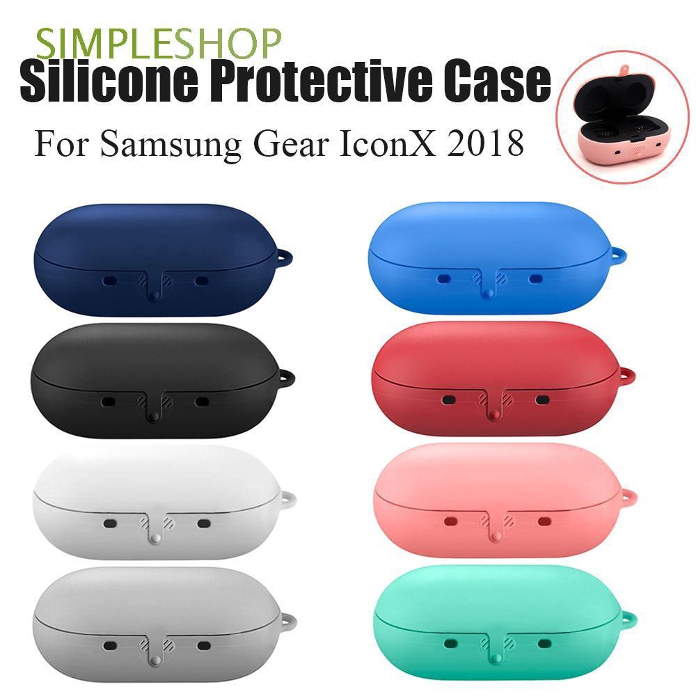 Vỏ bọc bảo vệ chống trơn thời trang cho hộp tai nghe Samsung gear iconx 2018 kèm móc khóa