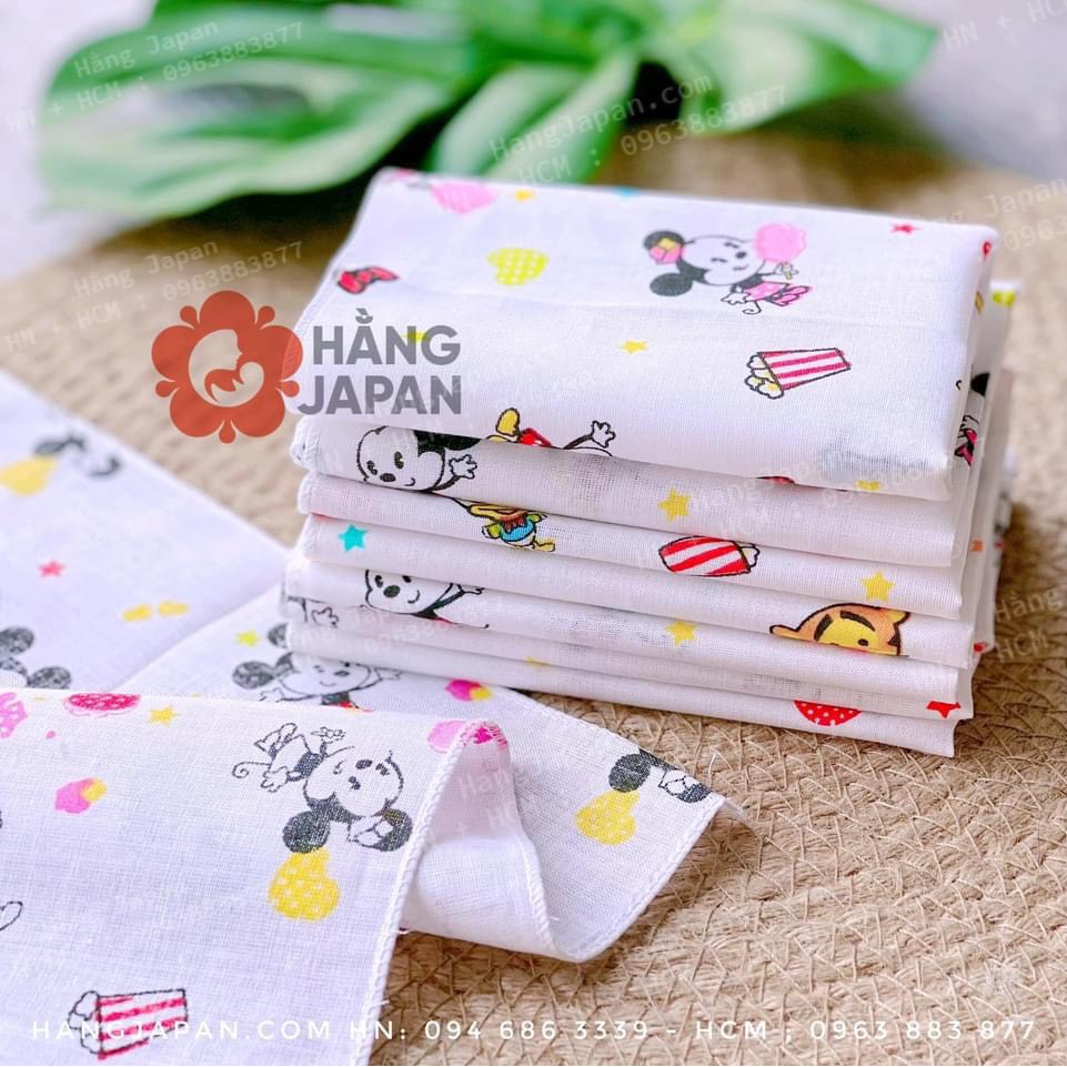 Set khăn xô sữa disney kích thước 24x24cm