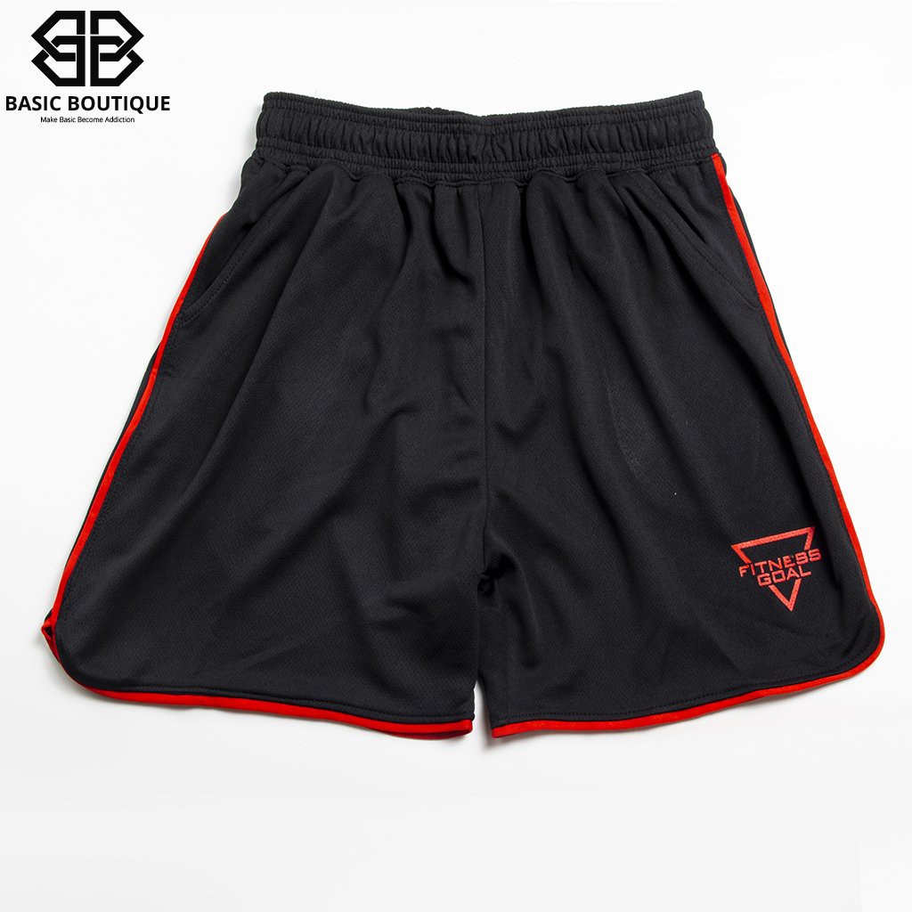 Quần short nam 3 màu xám đỏ xanh đen quần thể thao nam quần tập gym màu đỏ chạy bộ từ 45-86kg | WebRaoVat - webraovat.net.vn