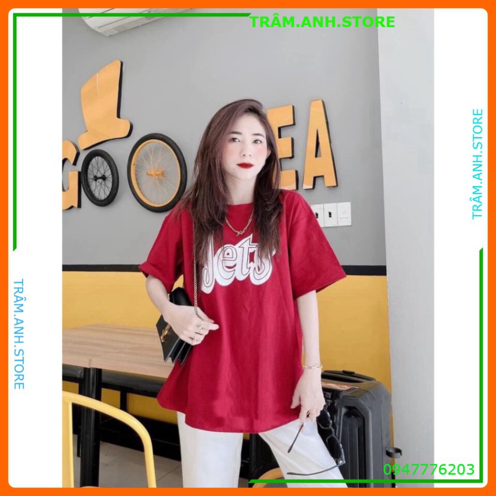 💝👗SET ÁO THUN TAY LỠ IN CHỮ JETS ĐỎ MIX QUẦN CULLOTE KAKI SUÔNG MÀU TRẮNG HOT HIT 🍍 Bộ Quần Áo Nữ JE