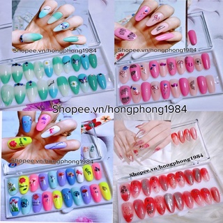 Bộ Nail box Sơn gel thiết kế 12-14-20–22 móng kèm keo dũa