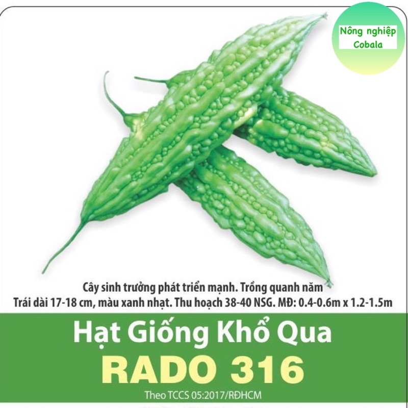 Hạt Giống Khổ Qua (RADO316) Cao Sản Siêu Trái, Thanh Nhiệt Gói 2gr