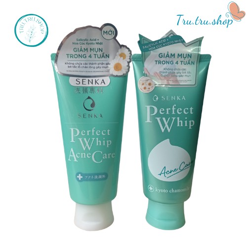 Sữa rửa mặt cho da mụn SENKA kiềm dầu , sữa rửa mặt Nhật Bản perfect whip acne care 100g