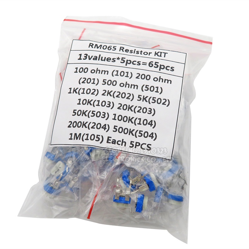 Bộ 5 Chiết Áp RM065 100 / 200 / 500 / 100K / 200K / 500K / 500K / 10K / 20K / 500K / 1Mo