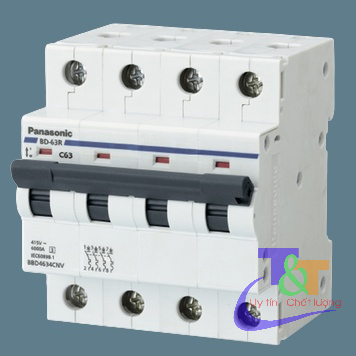 Cầu Dao Tự Động Ngắn Mặt 3 Pha 4 Tép Panasonic