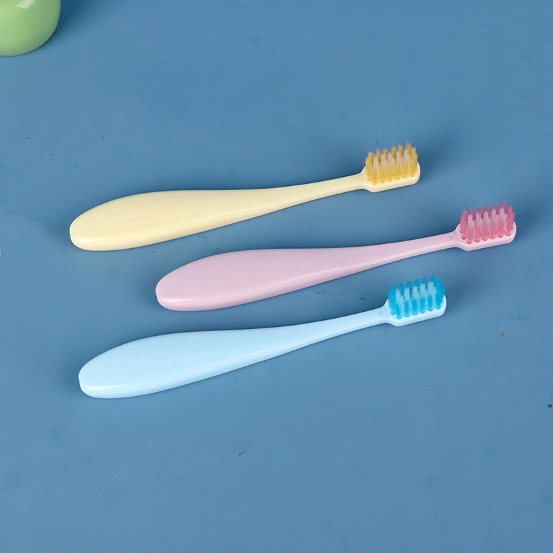 Set 3 bàn chải đánh răng mềm mại màu macaron cho trẻ em 2-6 tuổi