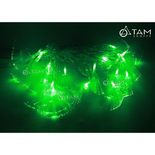 Dây đèn led trang trí noel sợi quang học 5m 20led Xanh Lá DLTT