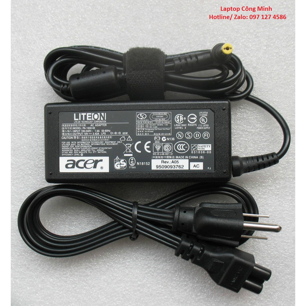 SẠC LAPTOP ACER CHÍNH HÃNG 19V-3.42A (ADAPTER ACER 19V-3.42A)