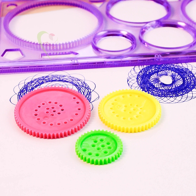 Painting Multi-function Interesting Puzzle Spirograph Children Drawing Plastic Ruler Can Improve Start Work Ability