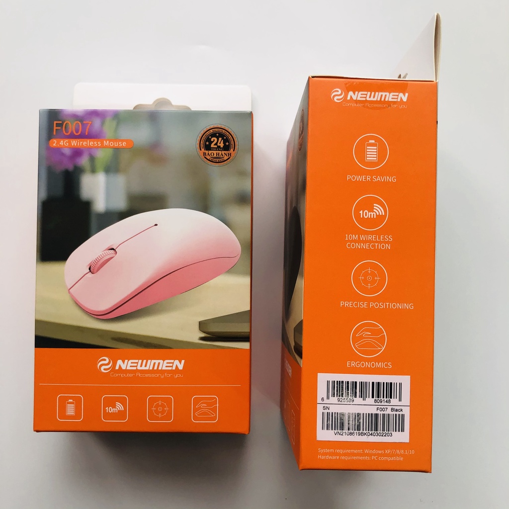 Chuột Không Dây Newmen F007 Màu Hồng - Chính Hãng