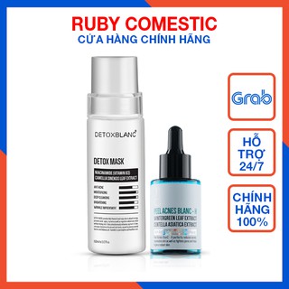 (Chính hãng) Combo loại bỏ mụn thải độc và serum detox blanc
