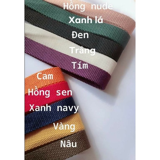 Dây đai cotton làm quai đeo ba lo túi xách