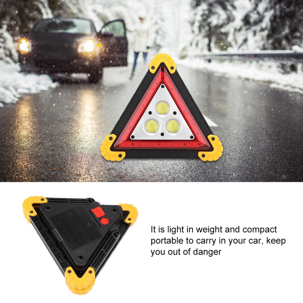 Có thể bán buôn 30W Multifunction Car Breakdown Emergency Safety Triangle Stop Sign with Red LED Warning Light Westvirginia058 Hàng giao ngay