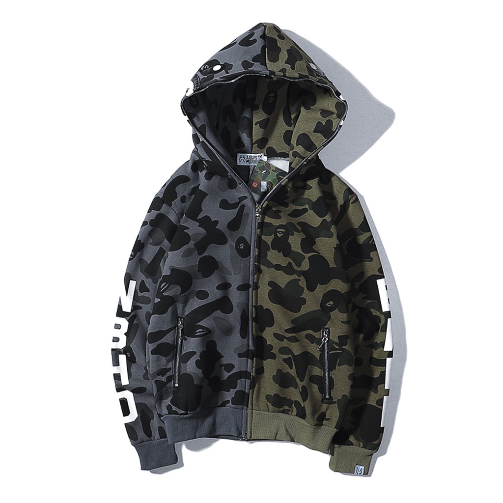 Áo Khoác Bape Camo Xanh/Xám