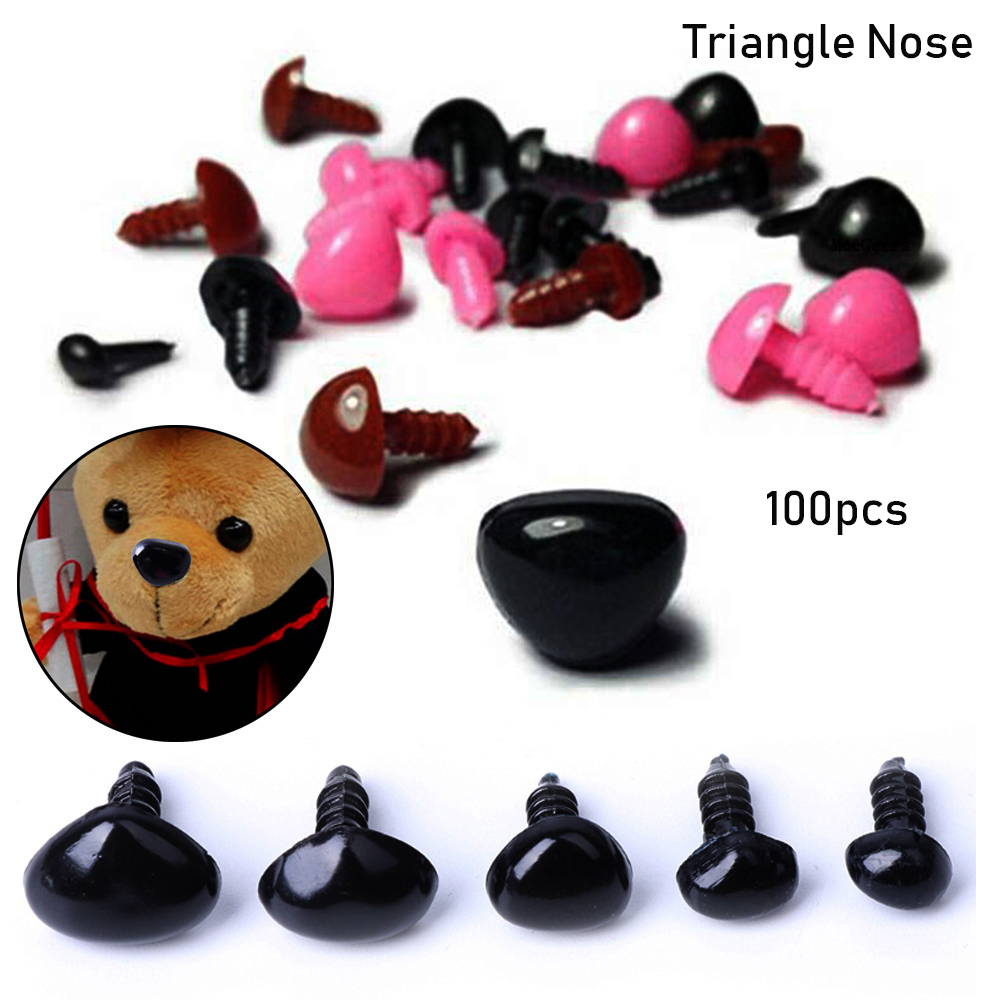 Set 100 Nút Nhựa Hình Tam Giác Nhiều Màu Sắc Làm Búp Bê Thủ Công Diy