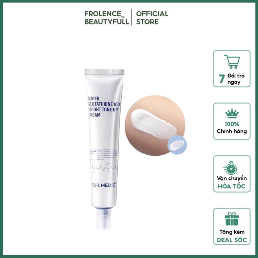 Kem Dưỡng Trắng Nâng Tông Da Sur.Medic Super Glutathione 100 Bright Tone Up Cream