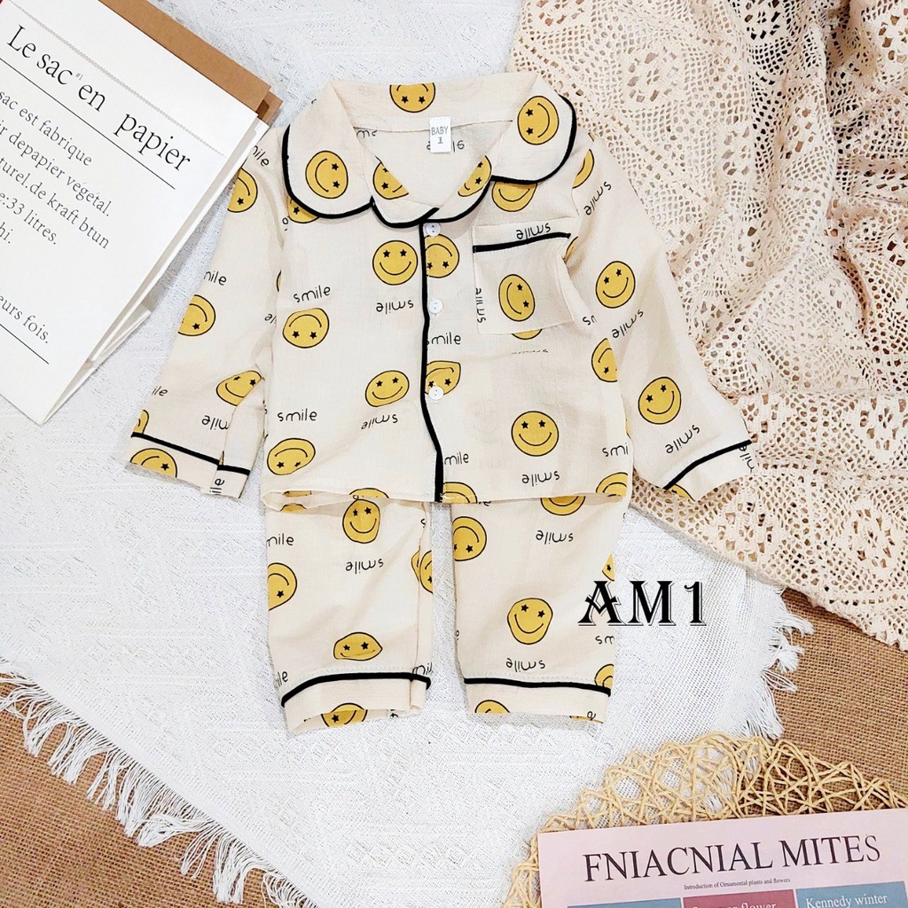 Đồ bộ bé trai và đồ bộ bé gái quần áo dài tay AM801 - đồ bộ cho bé trai và đồ bộ cho bé gái TTR70