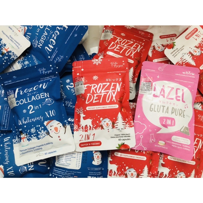 Viên trắng da Lazel Gluta Pure 2in1 Thái Lan