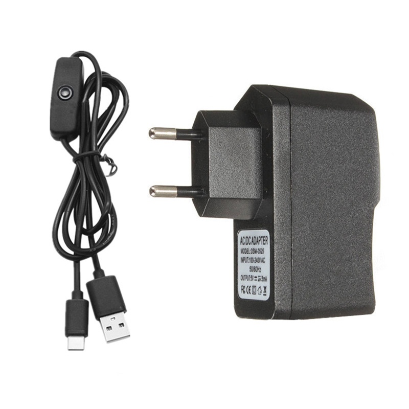 Dây Cáp Sạc USB Type-C 5V 3A 3000mA Cho Raspberry Pi 4 4B US / EU