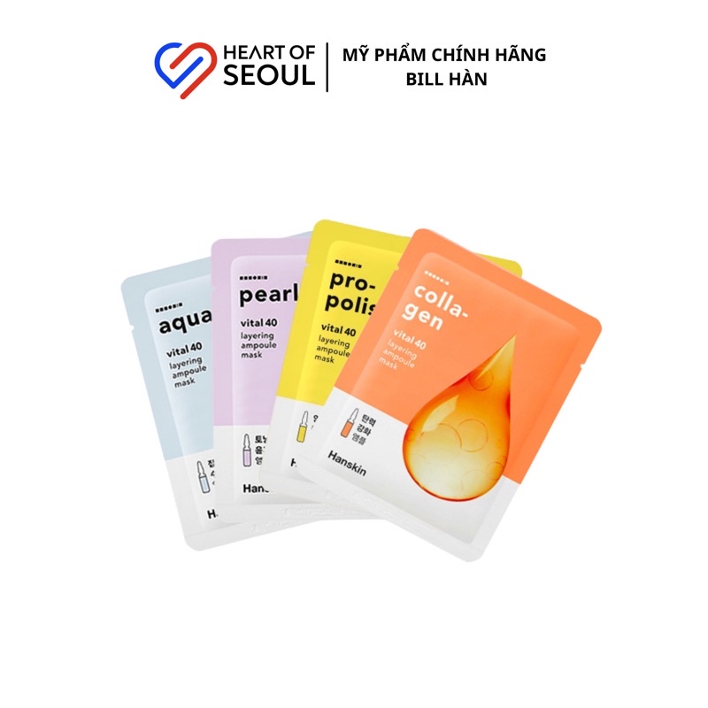 Mặt nạ dưỡng da Hanskin Vita 40 Layering Ampoule Mask 20g