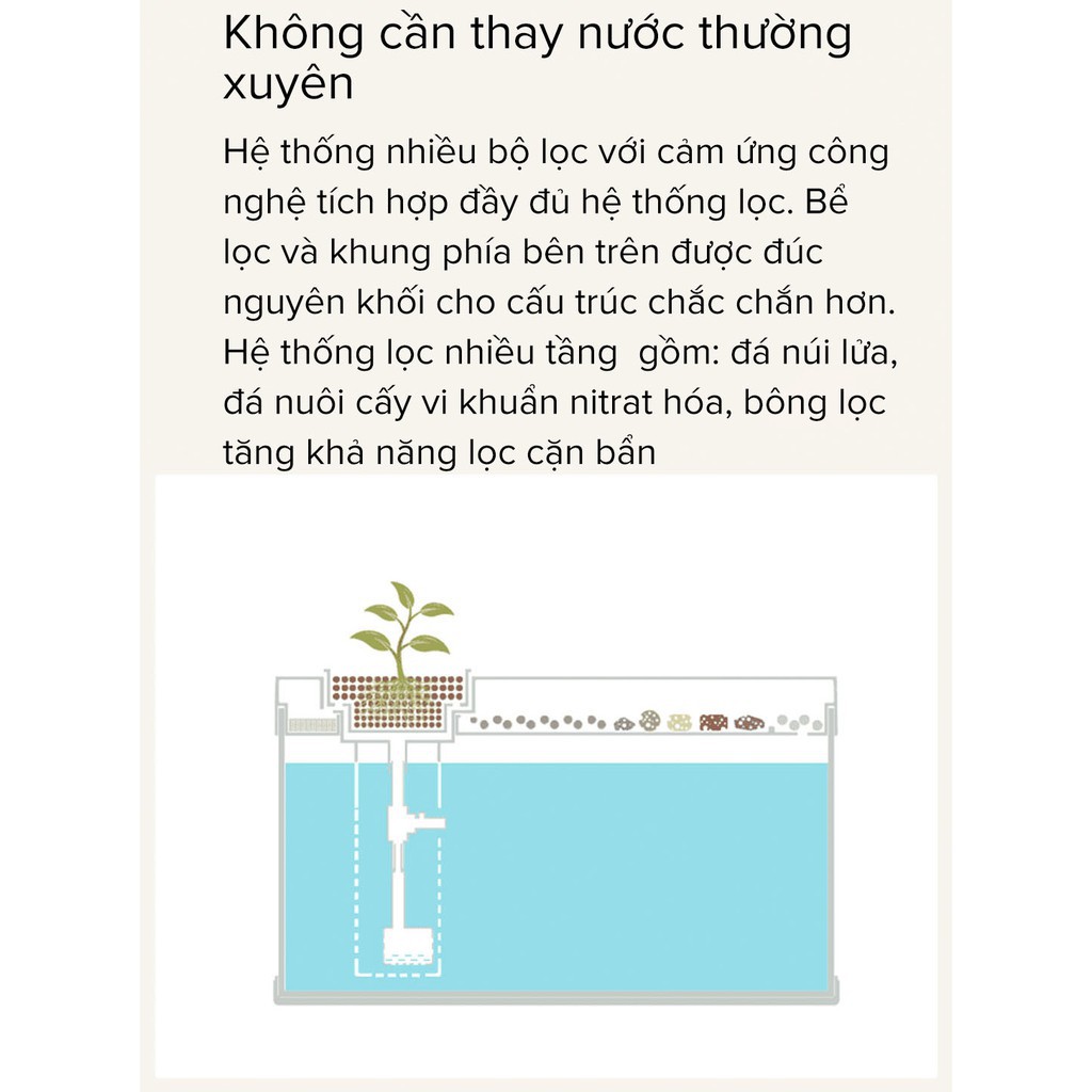 Bể nuôi cá tự độn thông minh Xiaomi HF-JHYG001