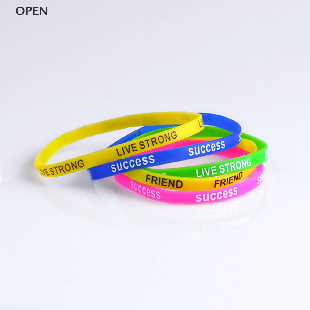 Op 10 Cái / Lốc Vòng Tay Cao Su Silicon Nhiều Màu Sắc Thời Trang Cho Nữ my