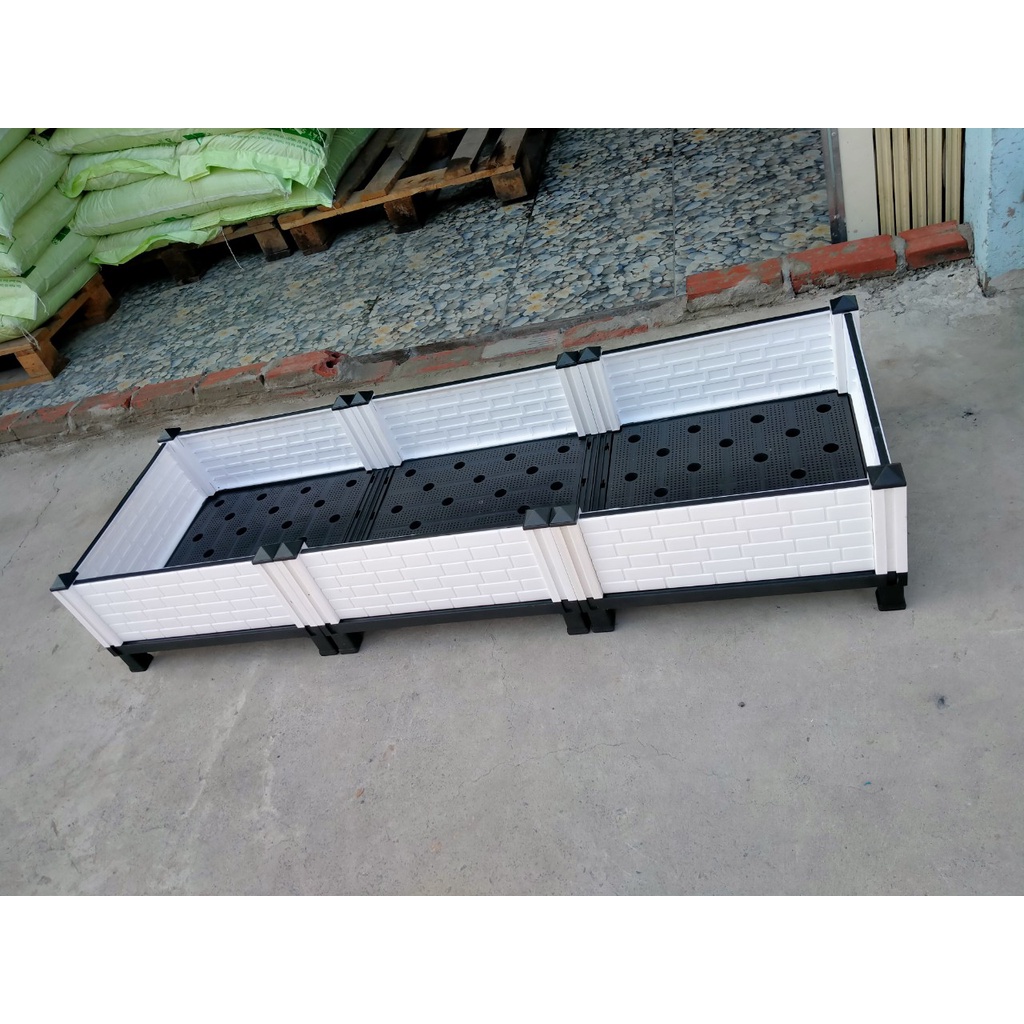 Chậu lắp ghép trồng cây thông minh D120 x R40 x C22cm  trồng rau, hoa kiểng