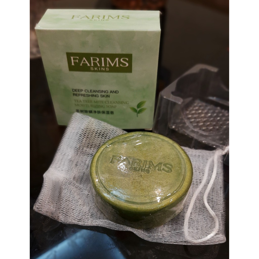 Xà phòng sạch mụn lưng, mụn cám tinh chất trà xanh matcha Farims, kháng khuẩn, sạch mụn hiệu quả, dưỡng ẩm chăm sóc da