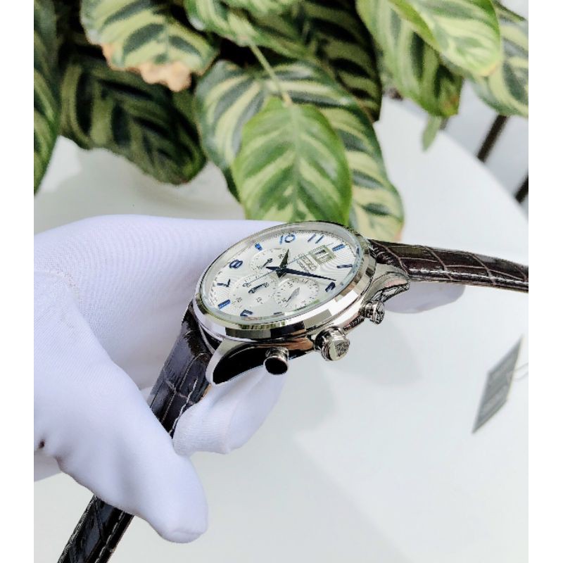 Đồng hồ nam Seiko chronograph 100m dây da SPC155P1 chính hãng, giá rẻ