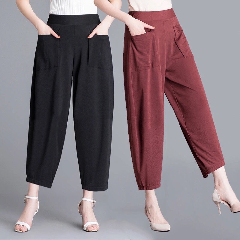 Quần harem Mỏng Dáng Rộng Phong Cách Hàn Quốc Thời Trang Xuân Thu Mới Cho Nữ