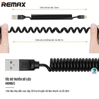 Cáp sạc lò xo Remax RC-117m, RC-117a - cho Android