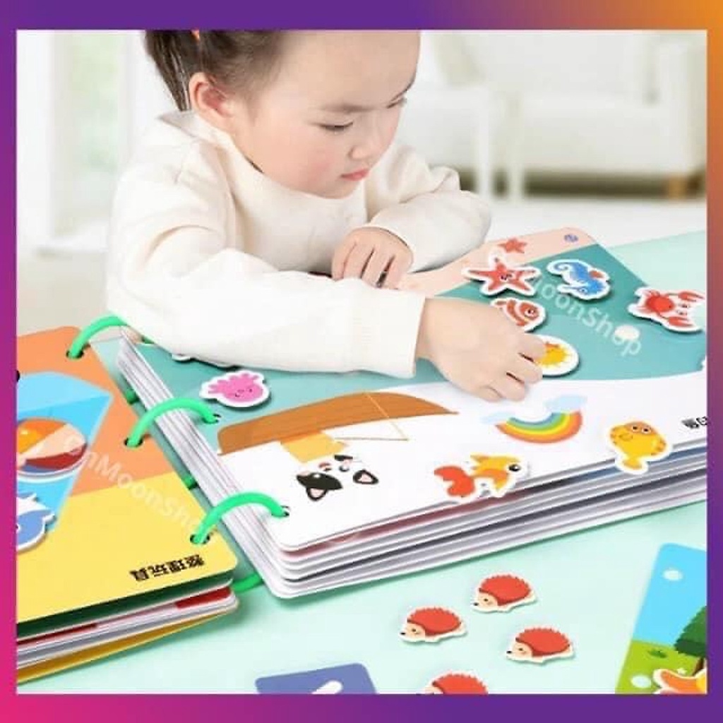 BỘ TRANH BÓC DÁN 17 CHỦ ĐỀ CHO BÉ RÈN LUYỆN TƯ DUY