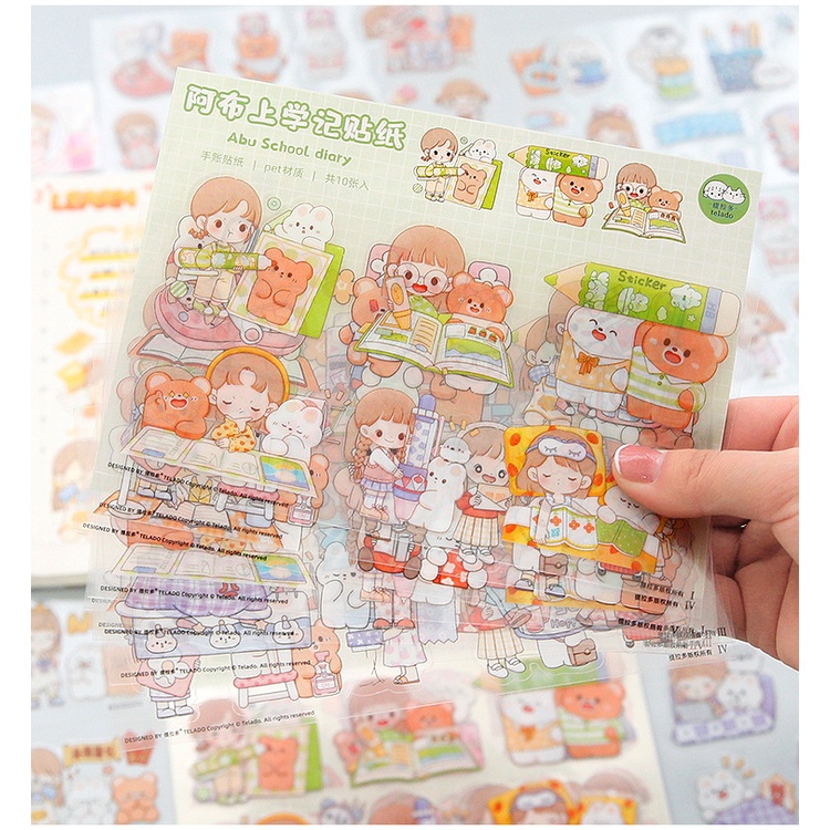 Hình dán stickers bằng PET chống thấm nước dùng trang trí điện thoại