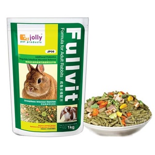 Jolly Fullvit Thức Ăn Cho Thỏ Lớn Nhiều Vitamin 1kg, cỏ nén timothy cho thỏ