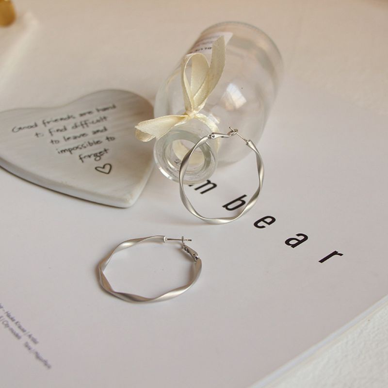 Khuyên Tai Tròn Họa Tiết Xoắn Ốc Phong Cách Phương Tây Cổ Điển Dành Cho Nữ