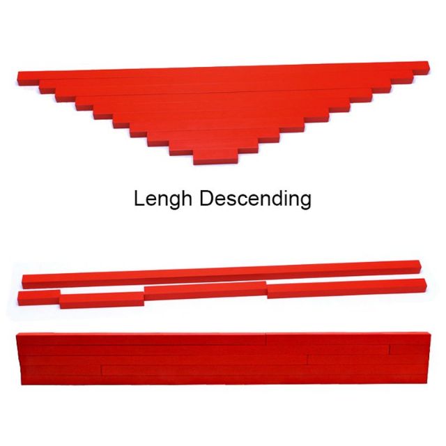 Gậy đỏ Montessori (Long Red Rods)