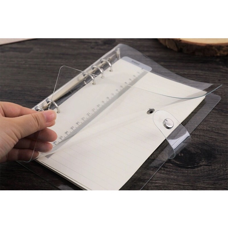Bìa sổ còng binder nhựa dẻo trong suốt size A6/A5/B5